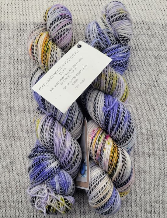 Black and White and Dyed All Over Yarn