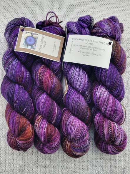Black and White and Dyed All Over Yarn