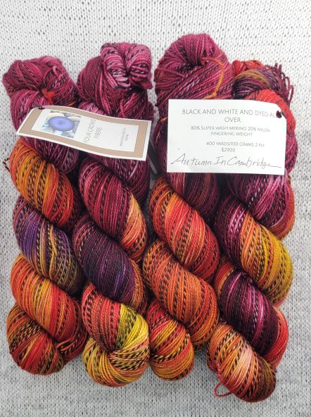 Black and White and Dyed All Over Yarn