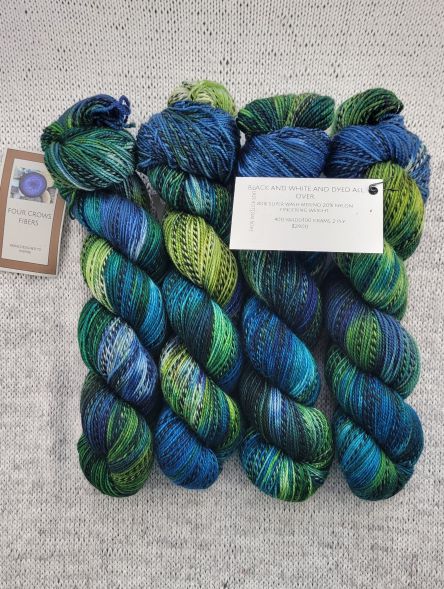 Black and White and Dyed All Over Yarn