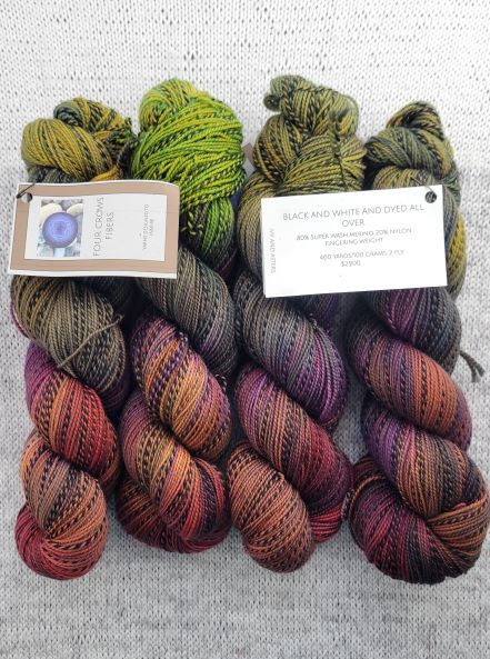 Black and White and Dyed All Over Yarn