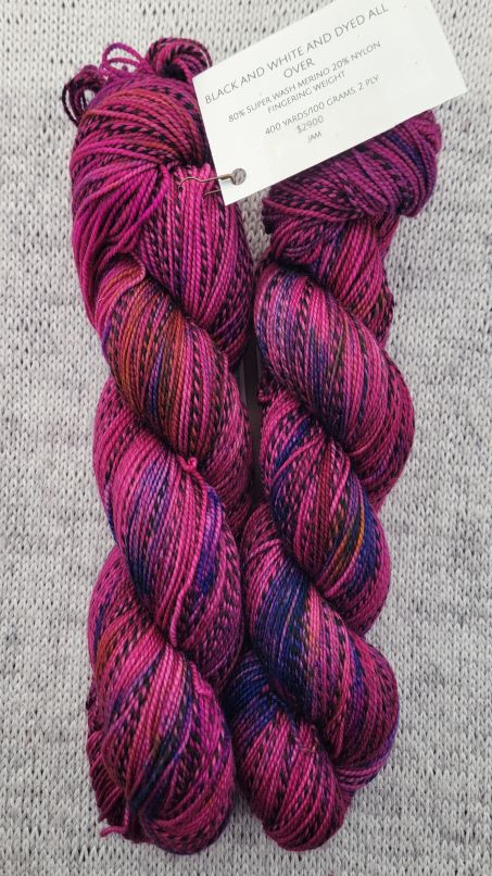 Black and White and Dyed All Over Yarn