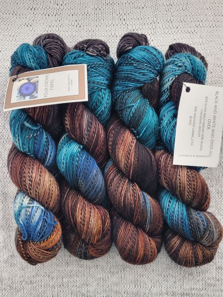 Black and White and Dyed All Over Yarn