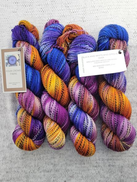 Black and White and Dyed All Over Yarn